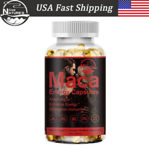 MACA ROOT Extract 120 Capsules Peruvian Maca Extract for Men Organic Vitamins