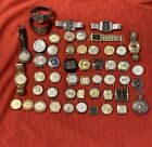 Men’s Vintage Swiss Watch Lot Of 50 Plus Watches For Parts Repair !