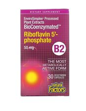 Natural Factors BioCoenzymated Riboflavin Phosphate 50 mg 2027 Exp