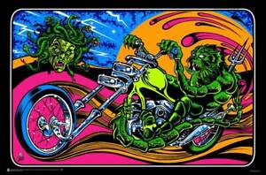 Gettin Stoned  by Dirty Donny Non-Flocked Blacklight Poster - 36