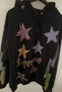 supreme sweater hoodie gonz stars cotton black size XL (J)