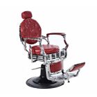 Lannister Vintage Designer Heavy Duty Barber Salon Chair - Crimson Edition