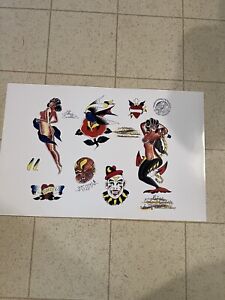 Sailor Jerry Traditional Vintage Style Tattoo Flash 12 Sheets USA