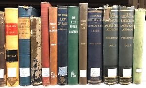 Lot of 12 Rare Antique Books on Roman Law – 1867 – 1907
