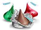 Hershey's Kisses BULK Milk Chocolate Candy - Red - Green - Silver - 10 pounds