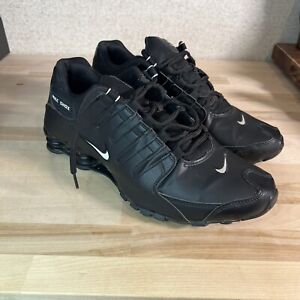 Nike Shox NZ Retro Triple Black Leather Shoes 501524-091 Men’s Size 11.5 Rare