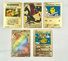 Pokemon Metal Gold Foil Card Fan Art Cards FREE SHIPPING Charizard Pikachu