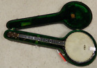 Vintage Vega Style 1909 Pie Resonator Tenor Banjo w/ Case & Accessories Nice!