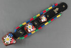 Three Embossed, Painted Swiss Style Bells on Strap- Edelweiss, Souvenir