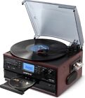 New Listing10 in 1 Bluetooth in/Out Record Player 3 Speed Vinyl Player Vintage Turntable