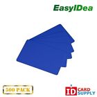 Pack of 500 Hospital Blue CR80 Standard Size PVC Cards | 30 mil Thickness by eas