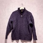 Dale Of Norway Sweater Mens Medium Blue Wool Sport Vintage 1/4 Zip Pullover