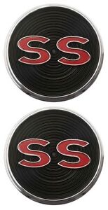 1964 64 Chevy Impala SS Door Panel Emblems Pair Super Sport (For: 1964 Impala SS)