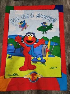 Seseme Street Elmo Up And Away Pilot Airplane Toddlers Blanket 54x40 Inches Elmo
