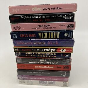 Cassettes SinglesLot of 12 - 80's and 90's Music Big Variety Dance Rock Soul S4
