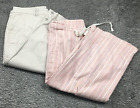 Lot of 2 Gloria Vanderbilt & Lee Womens Crop Pants Size 12 Striped High Rise