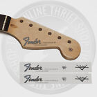 (2) Fender Strat 60's Style Waterslide Decals for Headstock w/ Custom Shop Logo
