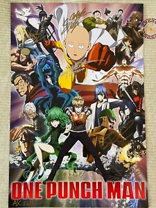 Anime Expo AX 2016 One Punch Man Makoto Furukawa +6 Autograph Signed Poster