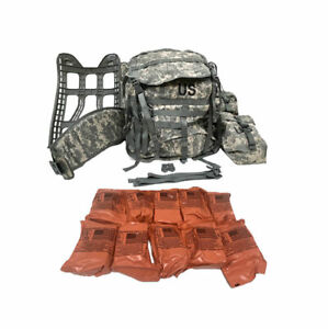 MRE Meals Ready to eat Humanitarian Daily Rations 1/24 INSP With used Ruck Sack