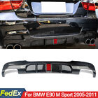 For BMW E90 E91 325i 335i M Sport 2005-11 F1 Style Rear Diffuser Carbon Look ABS