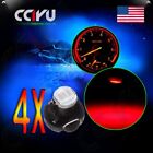 4Pcs 1-2835-SMD T3 Neo Wedge LED HVAC Climate Control Dash Light Bulb 8mm Red