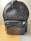 COACH RARE Signature XL Laptop Backpack ONLY Black Gray flawless condition