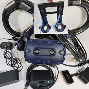 New ListingHTC VIVE Pro VR Headset Link Box Controllers Part Kit + Extras *NO Base stations