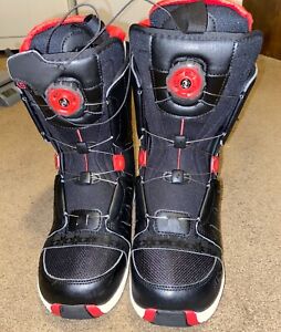 Likely Unused - Salomon Mantis Boa Size US 8.5 Snowboard Boots Black and Red