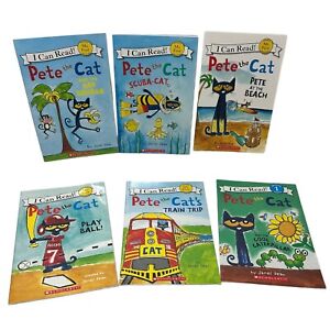 Lot of 6 I Can Read Level My First Books Pete The Cat by James Dean