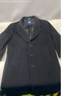 Men's Stafford Black 90% Wool 10% Nylon Blend Single-Breasted Overcoat Size 38