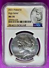New Listing2021 $1 Peace Silver Dollar NGC MS70 (028)