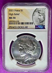 2021 $1 Peace Silver Dollar NGC MS70 (028)
