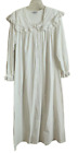 J Peterman Co White Cotton Victorian Lace Long Vintage Nightgown sz M