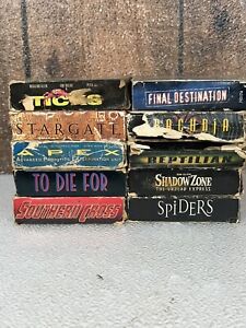 Vintage VHS Horror Movies Lot Of 10 Ticks, Shadowzone, Reptilian, Spiders,