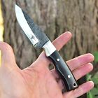 Custom Hand forged High Carbon 1095 Steel Hunting Knife with Buffalo horn Handle