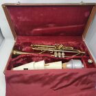 Vintage Reynolds Brass Trumpet  1946? With Case Silver Mouthpiece Accessories
