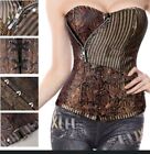 Satin Sexy Lace Up Corset Plus Size Over Bust Size 2XL
