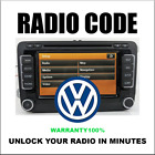 UNLOCK RADIO CODES RCD300 PINCODE STEREO RNS315 FITS VOLKSWAGEN  FAST SERVICE