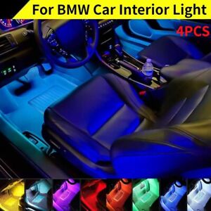For BMW 4pcs LED RGB Car Interior Atmosphere Lights Strip Decor Lamp Accessories (For: 2021 BMW X5)