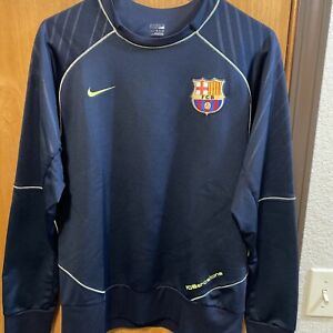 Vintage Barcelona Nike Long Sleeve Shirt Football Soccer Rare Size S