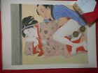 來自日本的真正古董 ca. 1910 Painted on silk!! Large! Authentic Ukiyo-E Shunga 春画 JAPAN  糲