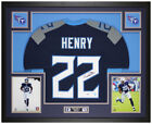 Derrick Henry Autographed & Framed Blue Titans Jersey Auto Beckett COA