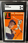 New Listing1954 TOPPS #1 TED WILLIAMS BOSTON RED SOX BASEBALL CARD SGC 1