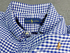 Mens Polo Ralph Lauren LS Oxford Button Front Shirt - XL Blue Check Button Down