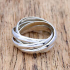 Solid 925 Sterling Silver Band & Meditation Ring Handmade Rolling Ring All Size