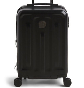ROBERTO CAVALLI 2pc 20in/28in Black Logo Expandable Hardcase Spinner Luggage Set