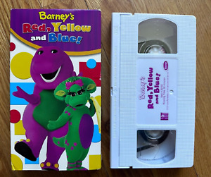 Barney's RED, YELLOW and BLUE! VHS 2003 White Tape HIT