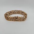 Vintage 14kt Solid Yellow Gold Woven Wrap Braided Lady's Bracelet  Fast Shipping
