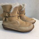 Sorel Women's Size 6 Tootega NL1460-261 Tan Suede Furry Lined Ankle Winter Boots