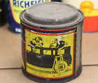 FULL * ELF GRAPHIC ~ RARE 1920s era WHIZ TOP DRESSING Old 1 pint Tin Oil Can